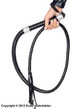 Catwoman, costume whip, faux leather, rhinestones